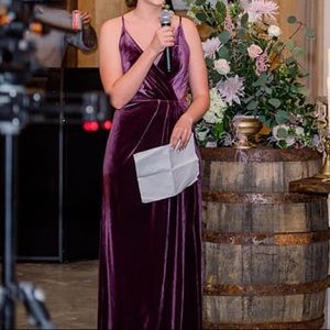 Burgundy Velvet bridesmaid or formal dress